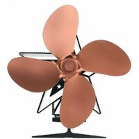 4-blade heat conduction fireplace fan, environmental protection and energy saving, bronze color