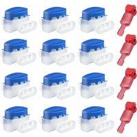 12 Pack 3 Hole Waterproof Cable Connector Crimped Electrical Wire Connectors Gel Filled Lawn Mower Connector for Husqvarna Robotic Lawn Mowers