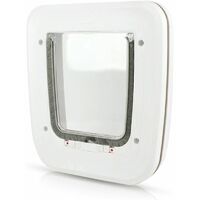 Microchip Cat Flap 4-Position Locking Cat Flap Cat Flaps for Small Animals Easy to Install