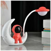 Astronaut Night Light Eye Protection Rechargeable Desk Lamp LED Bedside Lamp ABS Moon Spaceman Lamp Red