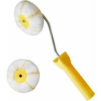 Kit of 3 ultimate corner paint rollers for walls and ceilings - Corner roller and sleeve for use with water-based, oil-based or enamel paints(A)