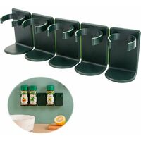 2pcs Kitchen Shelf Holder - Spice No Drill Cabinet Sticker For Spice Jars, Cabinet Insert, 23.57.44cm green