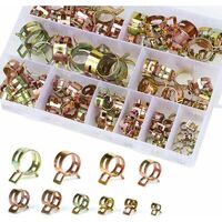 Fuel Hose Spring Clip, 100 Hose Clips with Storage Box (6-22mm, Size 10)