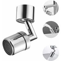 Water Saving Faucet 720 Degree Swivel, Universal Aerator, Splash Proof, Plastic Spray Head