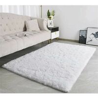 Living Room Shaggy Rugs Suitable for Kids Bedroom Decor (White, 40x60cm)