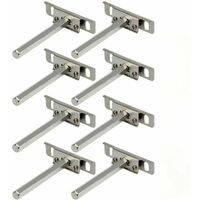 Metal Brackets for Floating Shelf 8Pcs Discreet Wall Bracket Model Fixing Shelves Storage Bracket for Invisible Floating Shelf Fixing
