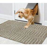 Brown Entrance Doormats Indoor Rug 50 x 80cm Machine Washable Non-Slip Absorbent Waterproof Door Mat for Outdoor, Garden, Hallway