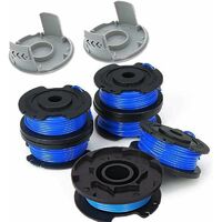 8 Packs 0.065 inch Line Trimmer Replacement Spool for Ryobi 18v 24v 40v, Fits Ryobi One+ AC14RL3A, 11ft Cordless Line Trimmer, 6 Spools + 2 Trimmer Caps