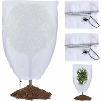 2 Pack Plant Protection Overwintering Plant Cover, Overwintering Protection Veil with Zipper for Trees, Palms, Outdoor Use in Winter Garden Plant Bag (80 X 100)