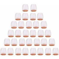 32Pcs 25-29mm Clear Silicone Chair Leg Covers Floor Protectors Chair Leg Chair Leg Covers Floor Protectors Furniture Foot Covers Silicone Anti Scratch Foot Pads for Round Chair Legs