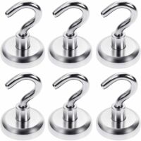 Magnetic hook force 34kg Neodymium magnet hooks Extra strong magnetic hooks 6 pieces