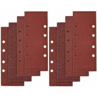 20 feuilles abrasives 93 x 185 mm perforées 8 trous papier abrasif assorti pour bois métal crochet et boucle tampons pour ponceuse orbitale (150 grains)