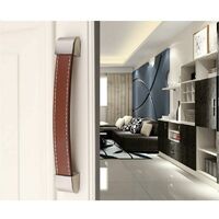 Poignée en Cuir pour Meuble 6 Pièces Poignée Porte Cuir Poignet Meuble Cuir Poignée Armoire Cuir pour Placard Tiroir Meubles(58mm,128mm)