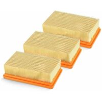Promotion Lot de 3 remplacement plat plissés Filtre Karcher MV4 MV5 MV6 WD4 WD5 WD6, WD4P WD5P WD6P Aspirateur Wet-Dry - remplace 2,863-005,0