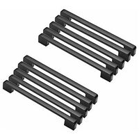 10pcs poignées de porte noir en Alliage de Aluminium Poignées T Bar Bâton Cuisine Armoire Entraxe de Trous 192mm