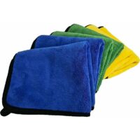 Car Microfiber Cloth, Set of 6 for Car Maintenance, Polishing, Drying and Interior and Exterior Cleaning, Ultra-Absorbent, Anti-Scratch, Multi-Use, Glass, Kitchen
