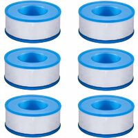 Hose Ptfe Water Plumbers Teflon Plumbing Gasket Sealing Tapes for Shower Hose Head 6 Rolls 3/4 Inch(18m)