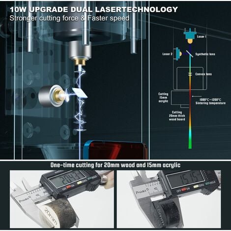 ATOMSTACK A10 PRO Machine de gravure laser, 10W découpe laser, découpe  laser CNC haute précision à effet 50W, mise au point laser 0,08 mm, grande  surface 410 x 400 mm : : Bricolage