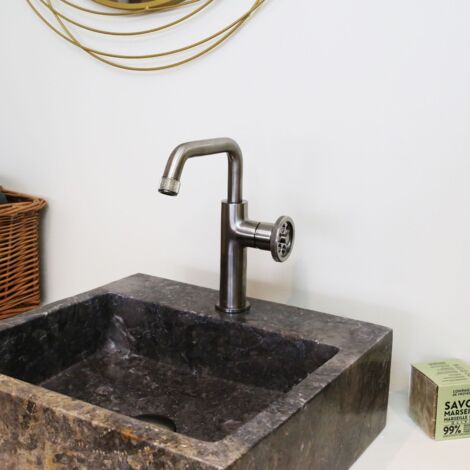 Essebagno Indus Handwaschbecken – Gebürstetes Kupfer, Nur Kaltwasser, Inkl. Befestigung, Ohne Ablauf