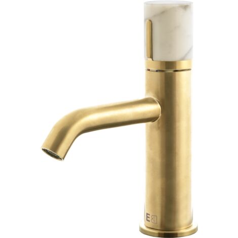Essebagno Manopola Waschtischmischer niedrig Marmor-Gold