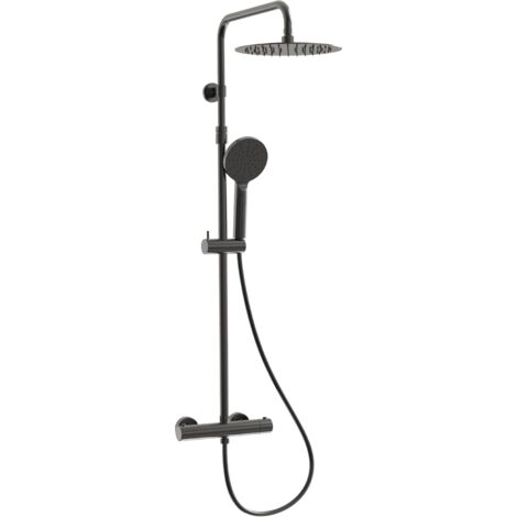 Essebagno Luisa Thermostat-Duschsäule grau gun metal