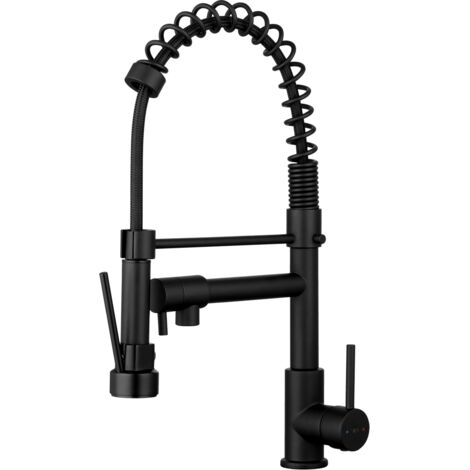 Essebagno Big Pro Spültischarmatur mit Brause in Full Black