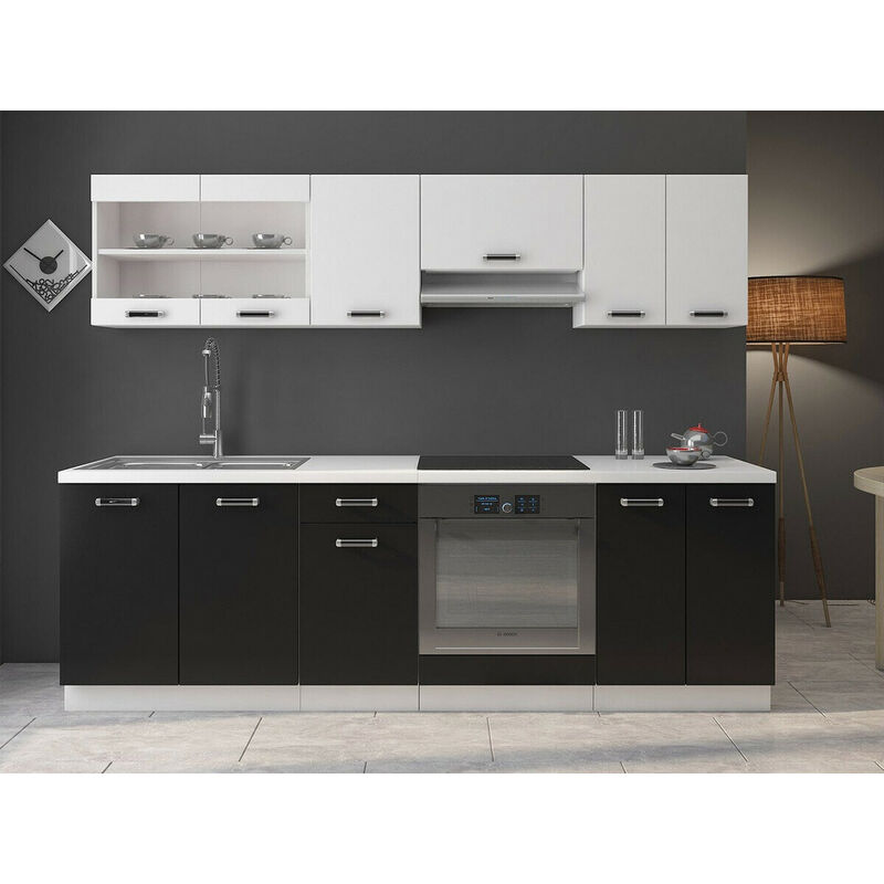 Conjunto de cocina Comfivo 117 , 240x60cm, Encimera, Aglomerado