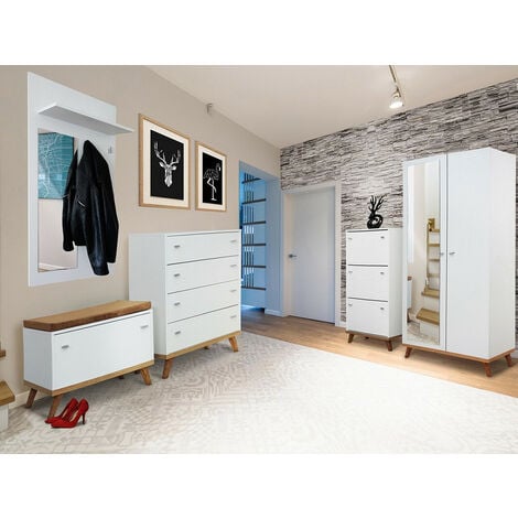 Armario Bedford B103 , 190x90x35cm, Puertas de armario: Con bisagras