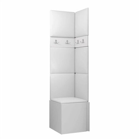 Conjunto para recibidor Pinis XXI, Cuero ecológico Soft 017, 186x42x46cm, Cuero ecológico, Aglomerado laminado, Colocada, Montada en la pared