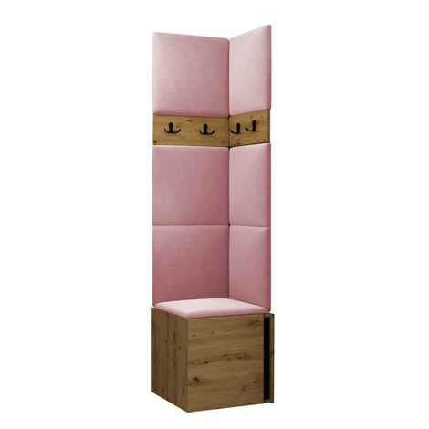 Conjunto para recibidor Pinis XXI, Manila 09, 186x42x46cm, Tapiz, Aglomerado laminado, Colocada, Montada en la pared