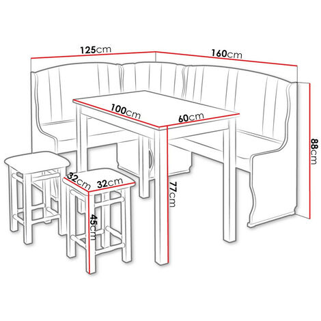 Banco esquinero Edmond 106, Madera, Madera, Tapiz, De madera, Caja de  almacenamiento