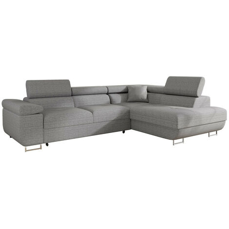 Sofá rinconero Comfivo Eliferu 100, Lux 05, Función de descanso, Almacenaje, 274x203x70cm, 0