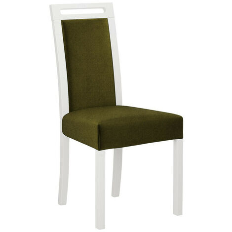 Silla Victorville 162, Blanco, 96x45x41cm, Tapiz, De madera, Madera, Muebles ya montados (1/4)