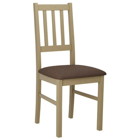 Silla Victorville 146, Roble Sonoma, 94x43x40cm, Tapiz, De madera, Madera, Muebles ya montados (1/4)