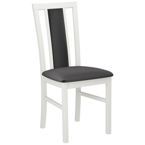 Silla Victorville 157, Blanco, 93x43x40cm, Tapiz, De madera, Madera, Muebles ya montados (1/4)