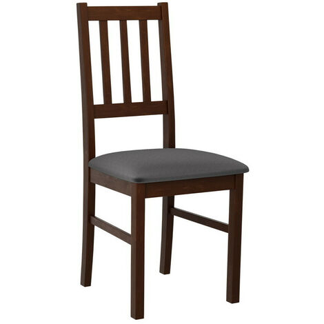 Silla Victorville 146, Nuez, 94x43x40cm, Tapiz, De madera, Madera, Muebles ya montados (1/4)