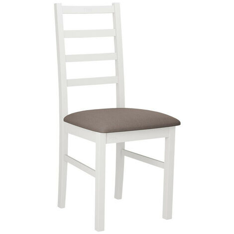 Silla Victorville 171, Blanco, 94x43x49cm, Tapiz, De madera, Madera, Muebles ya montados (1/4)