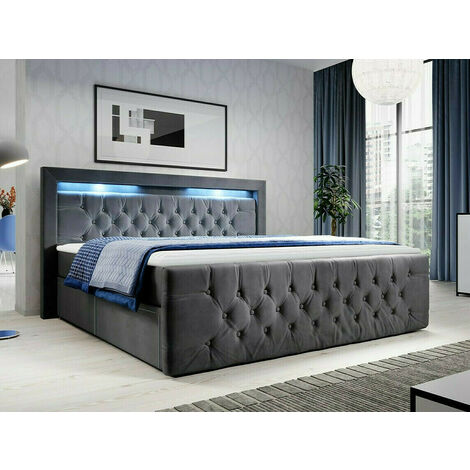 Cama continental Nashville 131 , Continental, Doble, 160x200, Tapiz, Somieres, 180x220x115cm, LED