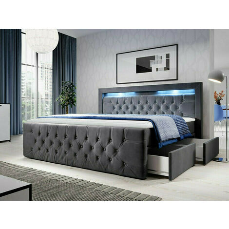 Cama continental Nashville 131 , Continental, Doble, 160x200, Tapiz, Somieres, 180x220x115cm, LED