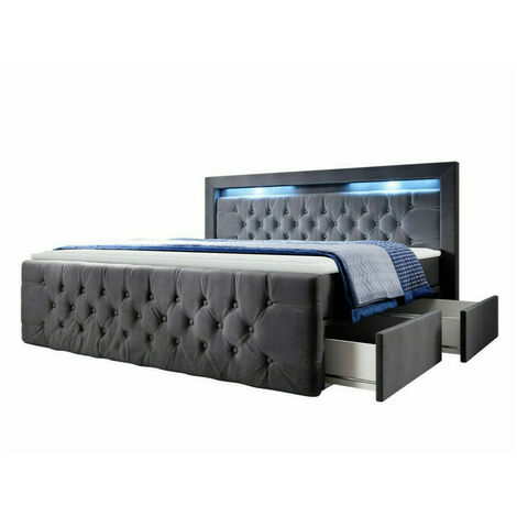 Cama continental Nashville 131 , Continental, Doble, 160x200, Tapiz, Somieres, 180x220x115cm, LED