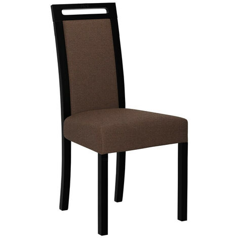Silla Victorville 162, Negro, 96x45x41cm, Tapiz, De madera, Madera, Muebles ya montados (1/4)