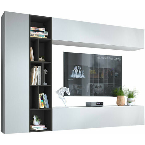 Conjunto de salón Comfivo 260, Blanco + Grafito