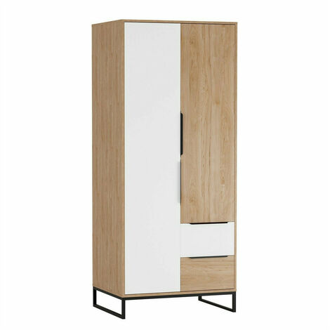 Armario Providence N128 , 190x80x60cm, Puertas de armario: Con bisagras