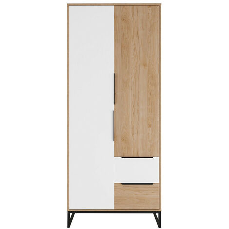 Armario Providence N128 , 190x80x60cm, Puertas de armario: Con bisagras