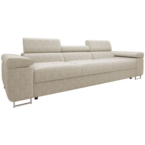 Sofá Comfivo Vinetum III, Poso 100, 263x102x70cm, Tapiz, Patas: Metal, Plástico (1/5)