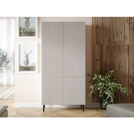 Armario Charlotte S105 , 185x90x52cm, Puertas de armario: Con bisagras