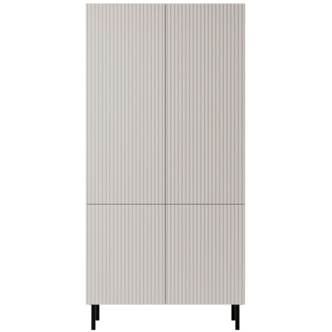 Armario Charlotte S105 , 185x90x52cm, Puertas de armario: Con bisagras