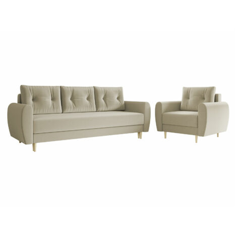 Conjunto de muebles tapizado Memphis 145, Itaka 16, Función de descanso, 0, Almacenaje, Tapiz (1/5)