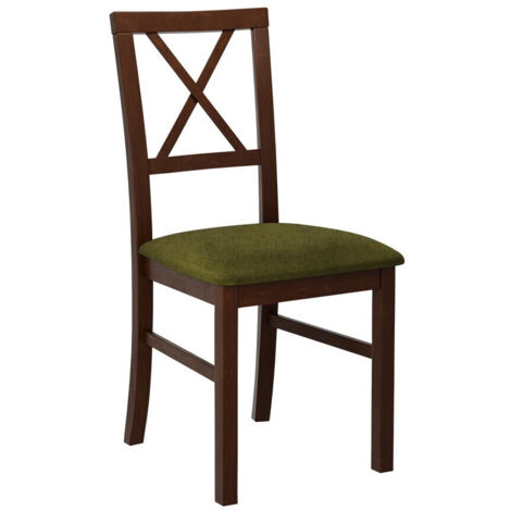 Silla Victorville 156, Nogal, 93x43x52cm, Tapiz, De madera, Madera, Muebles ya montados (1/4)