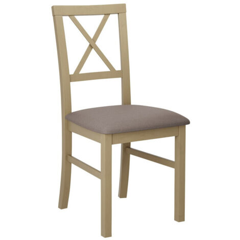 Silla Victorville 156, Roble Sonoma, 93x43x52cm, Tapiz, De madera, Madera, Muebles ya montados (1/4)
